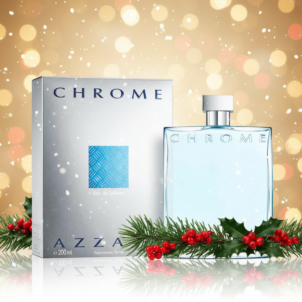 Azzaro Chrome Eau de Toilette - Citrus Woody Musky Mens Cologne
